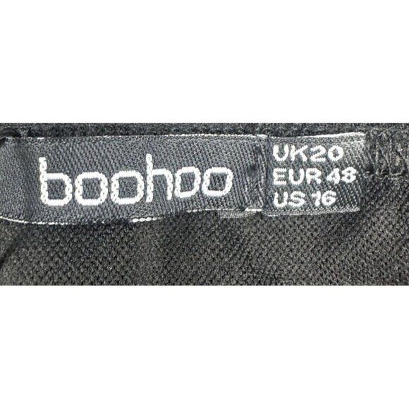 Boohoo Women’s Black Sleeveless Strappy Knee Length Dress Stretch Sz 16 NEW - Picture 6 of 8